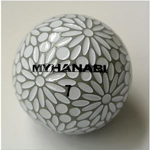 HANABI　MYHANABI　【ゴルフボール】　1スリーブ（3球）クールグレイ＆ホワイト
