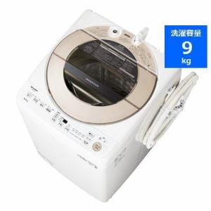 [推奨品]シャープ ES-GV9G インバーター洗濯機 ステンレス穴なし槽 洗濯9kg ゴールド系