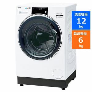 AQUA AQW-DX12N(W) ドラム式洗濯乾燥機 まっ直ぐドラム 12kg／6kg ホワイト AQWDX12N(W)