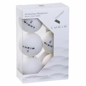 IDEA　JAPAN　(イデアジャパン)　LUKIA　ルキア　超高反発　ゴルフボール　NEON　COLOR　半ダース　6球入　ネオンカラー　6個入　ホワイト　ゴルフボール