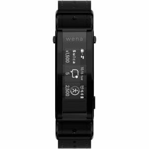 スマートウォッチ ソニー 腕時計 心拍数 Suica Alexa WNW-C21A B wena 3 leather Premium Black ブラック