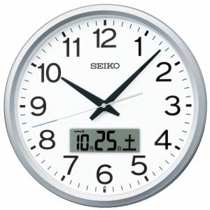 セイコークロック PT202S 電波掛け時計 銀色メタリック