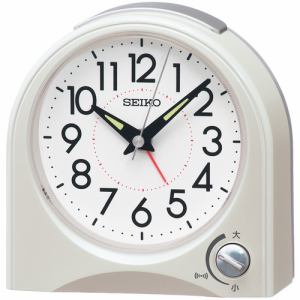 セイコータイムクリエーション KR520W 目覚まし時計 プラスチック枠(白パール塗装)