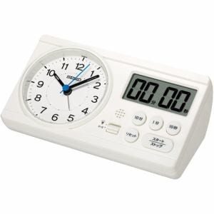 セイコータイムクリエーション KR521W 目覚まし時計 STUDY TIME プラスチック枠(白)