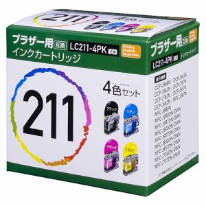 PPC PP-BLC211-4P ブラザー LC211-4PK 互換インク 4色