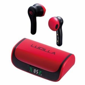LUCILLA BTTWLU004RD Bluetooth5.0対応 完全ワイヤレスイヤホン レッド