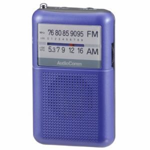 オーム電機 RAD-P122N-A AudioComm AM／FMポケットラジオ ブルー