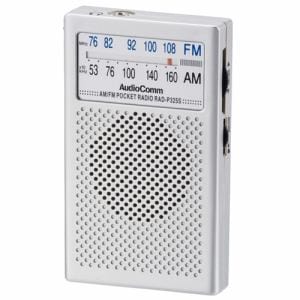 オーム電機 RAD-P325S-S AudioComm AM／FMポケットラジオ シルバー