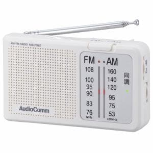 オーム電機 RAD-P386Z AudioComm AM／FM ハンディラジオ