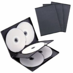 ナカバヤシ DVD-A008-3BK DVDトールケース 6枚収納 3枚セット ブラック 