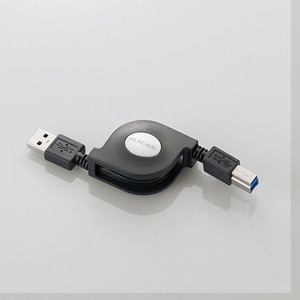 エレコム　USB3-RL07BK　　　巻き取りUSB3.0ケーブル　(USB3.0(A　-　B))　ブラック