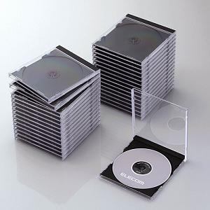 エレコム　CCD-JSCN30BK　Blu-ray／DVD／CDケース(標準／PS／1枚収納／30パック)　ブラック
