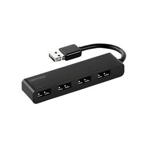 バッファロー USB2.0ハブ [どっちもUSBハブ] （4ポート・バスパワー・ブラック） BSH4UD19BK