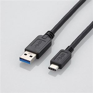 USBケーブル エレコム Type-C USB3-AC20BK USB3.1ケーブル A-TypeC ブラック 2.0m