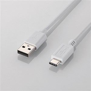 エレコム　USB2.0ケーブル(A-TypeC)　ホワイト　1.0m　U2C-APAC10WH