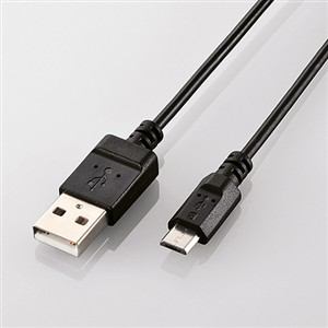 エレコム　エコUSB2.0ケーブル(A-microBタイプ)　1.2m　U2C-JAMB12BK