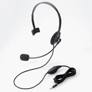 エレコム ヘッドセット(4極片耳オーバーヘッド) HS-HP21TBK