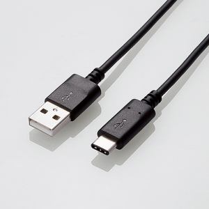 エレコム　USB2.0ケーブル(認証品、A-C)　1.0m　U2C-AC10NBK