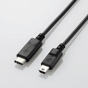 エレコム USB2.0ケーブル(認証品、C-miniB) 2.0m U2C-CM20NBK