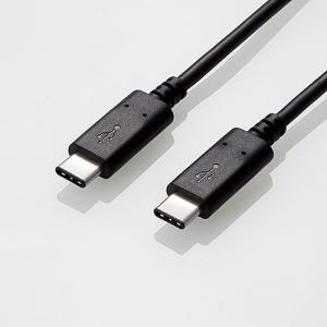 【クリックでお店のこの商品のページへ】エレコム USB3.1ケーブル(認証品、C-C) 0.5m USB3-CCP05NBK