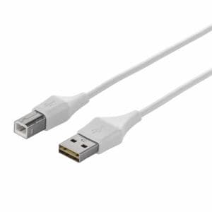 バッファロー　どっちもUSBコネクター採用　USB2.0ケーブル（A　to　B）　1.0m　ホワイト　BSUABDU210WHA