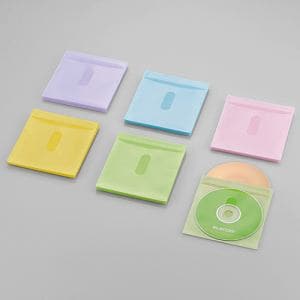 エレコム　Blu-ray・CD・DVD対応不織布ケース　タイトルカード　アソートカラー　30枚(両面収納)　CCD-NIWB60ASO