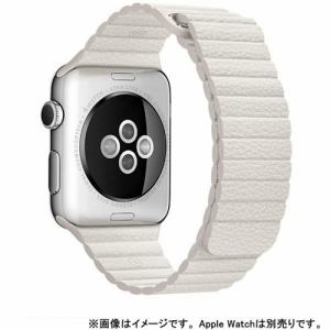 アップル(Apple)　MMAT2FE／A　Apple　Watch　42mm　ケース用　ホワイトレザーループ　-　M