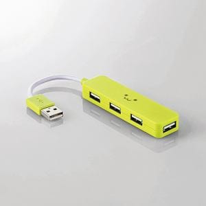 エレコム U2H-SN4NBF3GN USB2.0ハブ(コンパクトタイプ) グリーン
