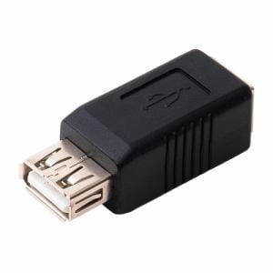 ミヨシ USA-BA USB2.0 USB B、USB A変換アダプタ   ブラック