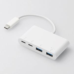 【推奨品】エレコム U3HC-A424P10WH USB Type-Cコネクタ搭載USBハブ(PD対応) ホワイト