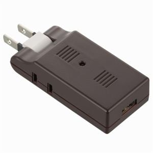 オーム電機 HS-TM2U1K3-T USB電源タップ 雷ガード USB1個口+AC2個口 ブラウン