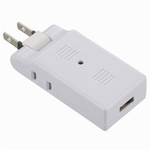 オーム電機 HS-TM2U1K3-W USB電源タップ 雷ガード USB1個口+AC2個口 ホワイト