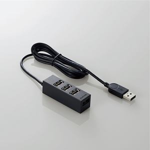 エレコム U2H-TZ427SBK 機能主義USBハブコンパクト ACアダプタ付 ブラック