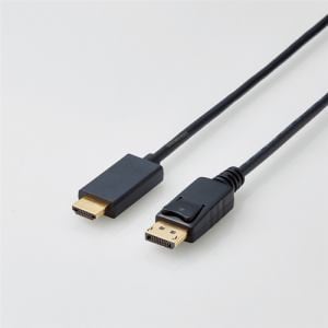 【推奨品】エレコム　CAC-DPHDMI20BK　DisplayPort用HDMI変換ケーブル　2.0m