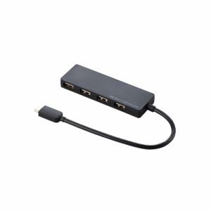 【推奨品】エレコム　U2HC-A429BBK　USB　Type-C接続4ポートUSB2.0ハブ　ブラック