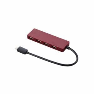 エレコム U2HC-A429BRD USB Type-C接続4ポートUSB2.0ハブ レッド
