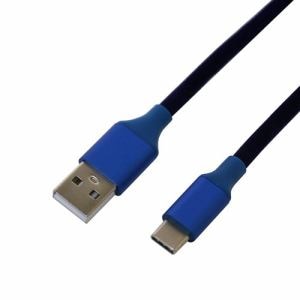 ミヨシ　USB-CGT25／BL　手触りが心地よいケーブル　C-A　0.5m　ブルー