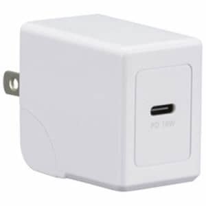 オーム電機 MAV-APD18-W AC充電器 USB Type-C 1個口 超高速充電PD対応