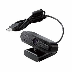 エレコム WEBCAM-101BK Webカメラ 200万画素 Full HD1920×1080ピクセル USB2.0(タイプAオス) 内蔵マイク付 簡易パッケージ