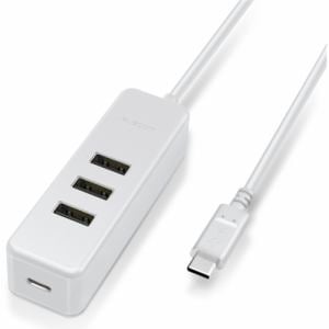 エレコム U2HC-T431PWH PD充電対応 USB Type-C HUB (USB2.0) ホワイト