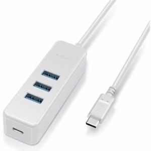 エレコム　U3HC-T431P5WH　PD充電対応　USB　Type-C　HUB　(USB3.1Gen1)　ホワイト