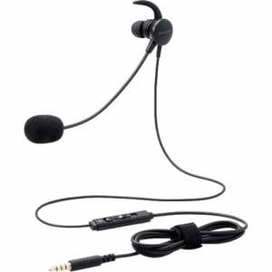 エレコム HS-EP16TBK マイクアーム付インナーイヤー 片耳 4極 変換ケーブル付 ブラック
