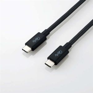エレコム USB4-CC5P08BK USB4ケーブル(Type-C-TypeC) 0.8m ブラック