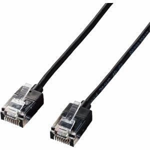 エレコム　LD-GPASS／BK10　LANケーブル　CAT6A　スーパースリム　10m　ブラック