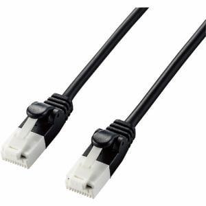 エレコム　LD-GPAYT／BK100　やわらかLANケーブル　CAT6A　爪折れ防止　10m　ブラック