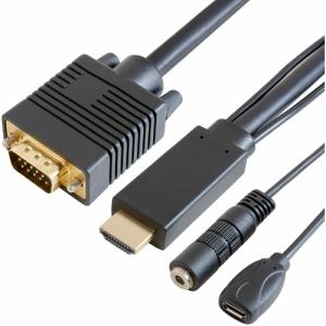 ゴッパ GP-HDV15K-10 HDMI-VGA変換ケーブル 1m ブラック