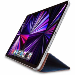 エレコム TB-A21PMWV2NV iPad Pro 11inch 第3世代 2021年モデル フラップケース 背面クリア ソフトレザー 2アングル ネイビー