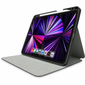 エレコム　TB-A21PMSABK　11インチ　iPad　Pro　第3世代　2021年モデル　フラップケース　Apple　Pencil収納　スリープ対応　ブラック