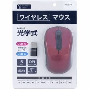 YAMADA SELECT(ヤマダセレクト) YMM24J1 無線マウス レッド｜ピーチク