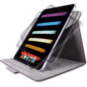 エレコム TB-A21S360BK iPad mini 第6世代(2021年モデル) フラップケース ソフトレザー 360度回転 ブラック